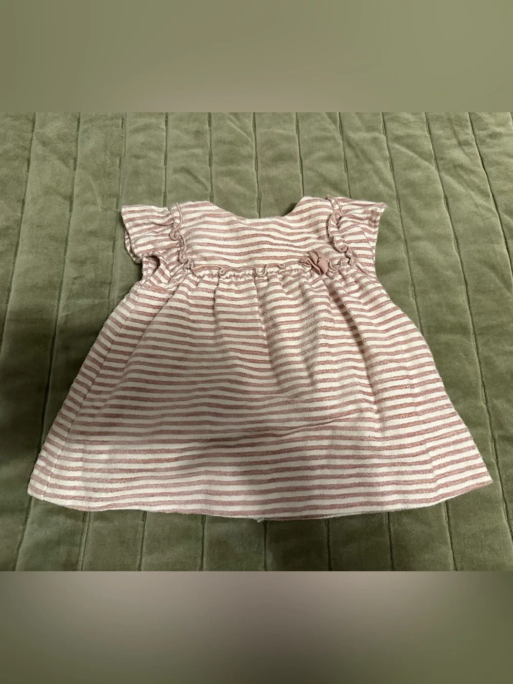 Lot of baby girl clothes, Zara Pink and White Striped Baby Dress, H&M and more.